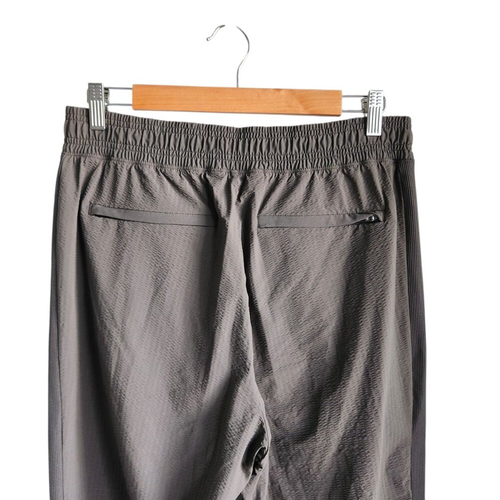 Athleta Pants 10 Green Women's Textured Brooklyn Jogger Pant Seersucker - Picture 8 of 11